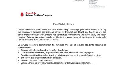 Fleet safety policy