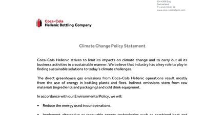 Climate change policy
