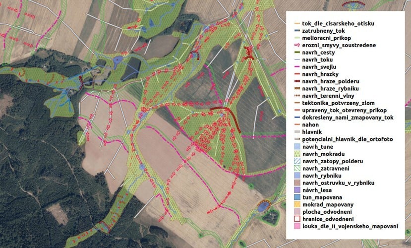 Ukážka mapy, ktorá je súčasťou vypracúvaných štúdií v Broumovsku.